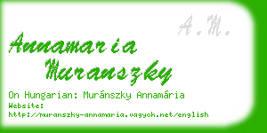 annamaria muranszky business card